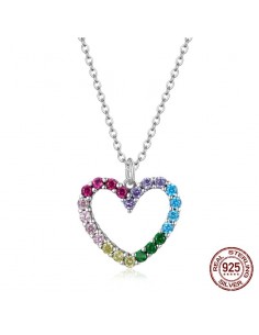 Colier Inima Curcubeu...