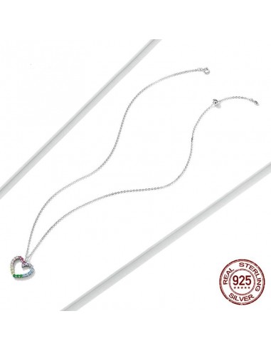 Colier Inima Curcubeu Argint 925