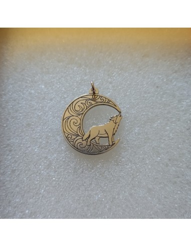 Pandant Argint 925 Lupul si Luna