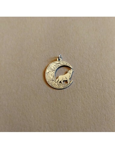 Pandant Argint 925 Lupul si Luna