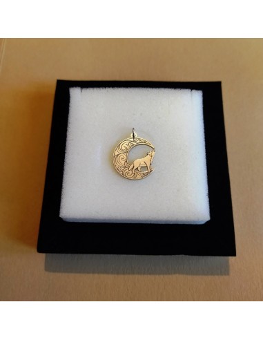 Pandant Argint 925 Lupul si Luna