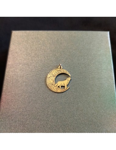 Pandant Argint 925 Lupul si Luna
