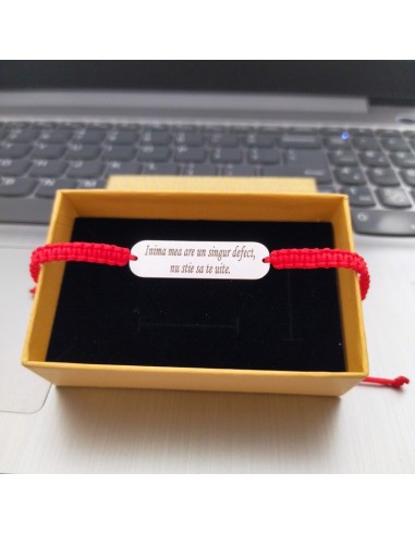 Bratara placuta Argint cu Mesaj