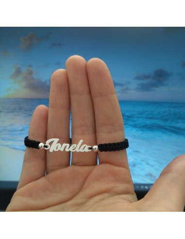 Bratara Snur Nume si bilute Argint