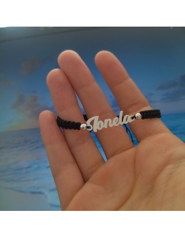 Bratara Snur Nume si bilute Argint