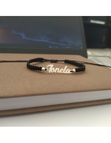 Bratara Snur Nume si bilute Argint