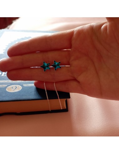 Cercei Argint Stelute Blue Sky