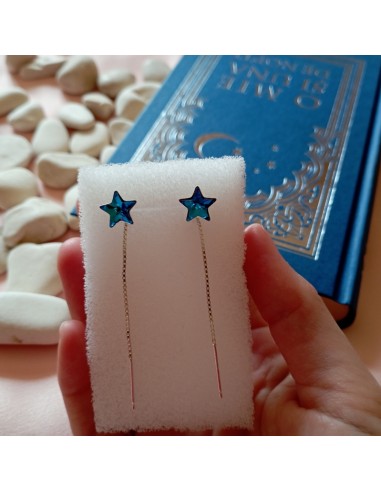 Cercei Argint Stelute Blue Sky