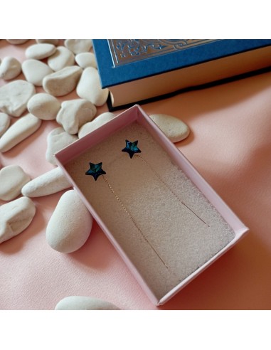 Cercei Argint Stelute Blue Sky