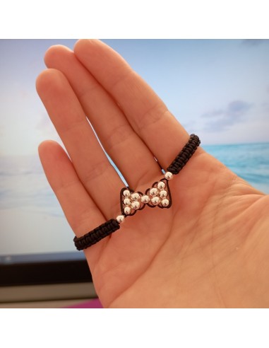 Bratara Fundita snur si bilute Argint...