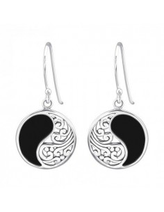 Cercei Argint Yin Yang