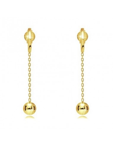 Cercei Aur 9 k lant cu Bilute...