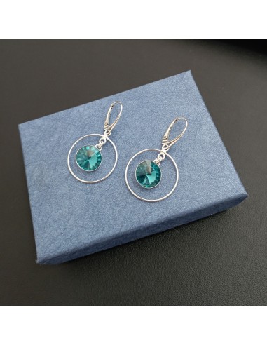 Cercei Argint Cercuri Duble Cristale...