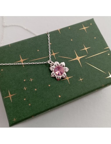 Lantisor Pandantiv Argint Floare Roz