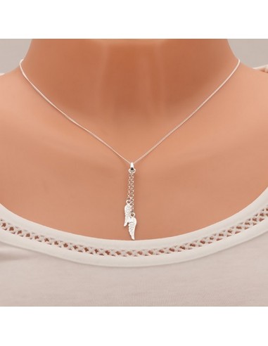 Colier Argint Aripi Gravate
