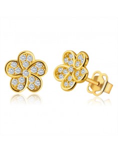 Cercei Aur 14 k Floare... 2