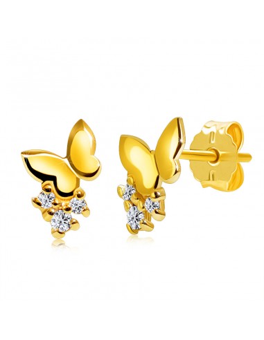 Cercei Aur 14k Fluturasi cu Diamante...