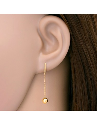 Cercei Aur 9 k lant cu Bilute...