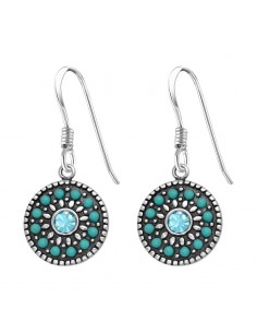 Cercei rotunzi mozaic din...