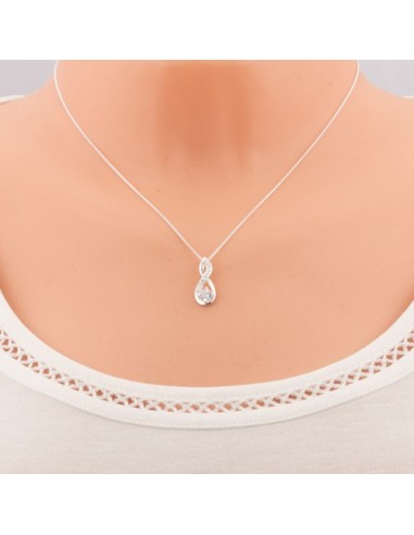 Colier Argint Pandantiv Infinit Cristal
