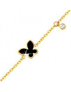 Bratara Aur 14k Fluturas Negru 2