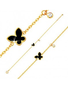 Bratara Aur 14k Fluturas Negru