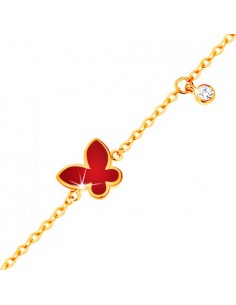 Bratara Aur 14k Fluturas Rosu 2