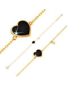Bratara Aur 14k Inima Neagra