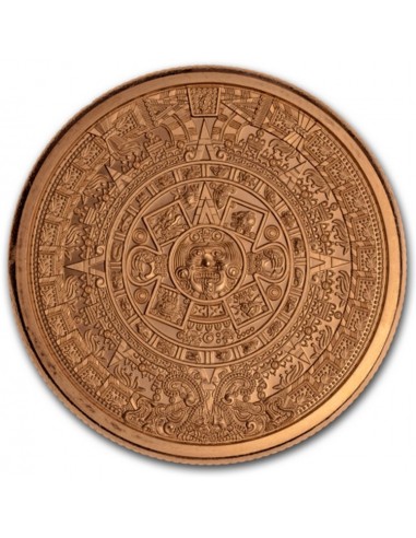 Moneda din Cupru - Calendar Aztec 5 oz
