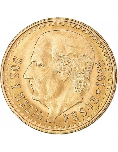 Moneda istorica din Aur - 2 1\2 pesos...