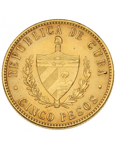 Moneda istorica din Aur - 5 pesos...