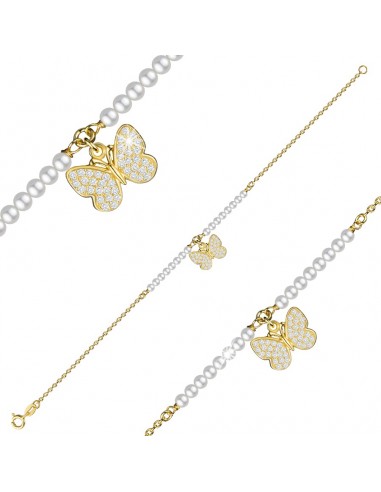 Bratara Argint 925 Fluturas cu Perle