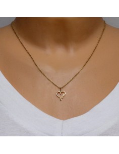 Pandantiv Aur 14K Inima Love 2