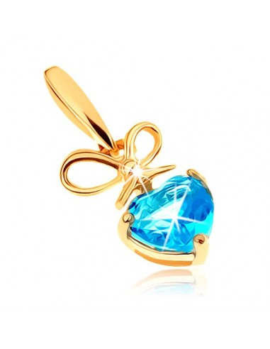 Pandantiv Aur 585 Fundita Inima Topaz...