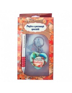 Set breloc cu pix pentru...
