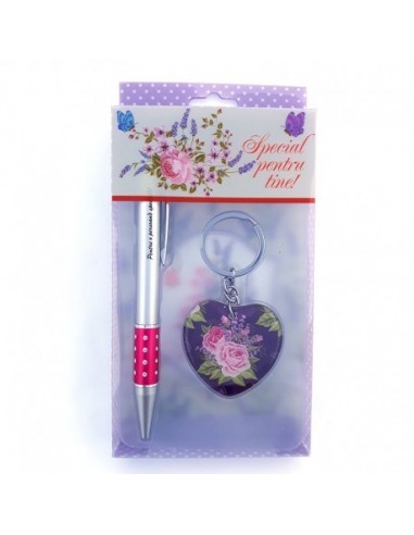 Set cadou breloc cu pix: Cea mai buna...
