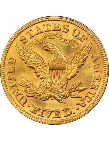 Moneda istorica din Aur - 5 dolari...