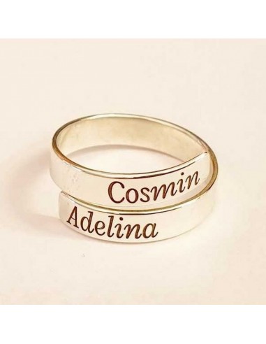 Inel Argint Reglabil Personalizat Nume