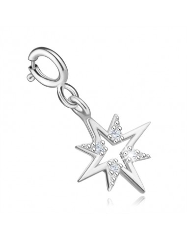 Pandantiv Aur Alb 14K Stea