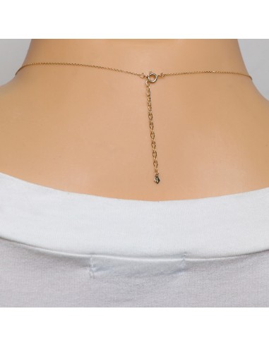 Colier Aur 14K Luna cu Diamant si Stea