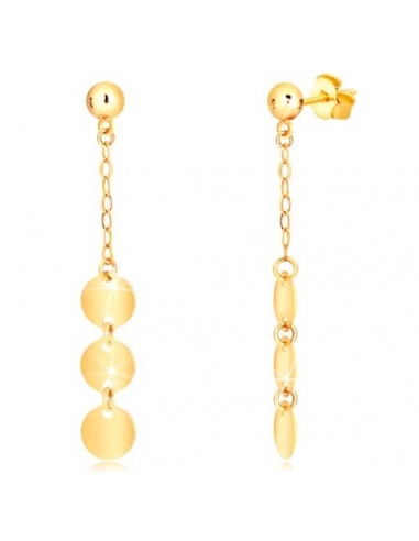 Cercei Aur 9K Lant cu Cercuri