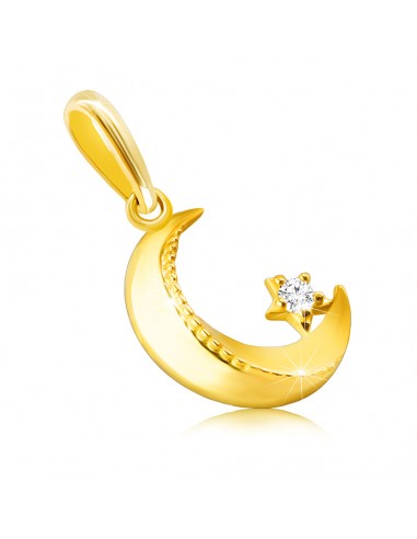 Pandantiv Aur 14 K Luna si Stea cu...