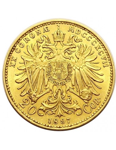 Moneda istorica din Aur - 20 coroane...