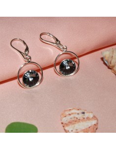 Cercei argint cristal gri 2