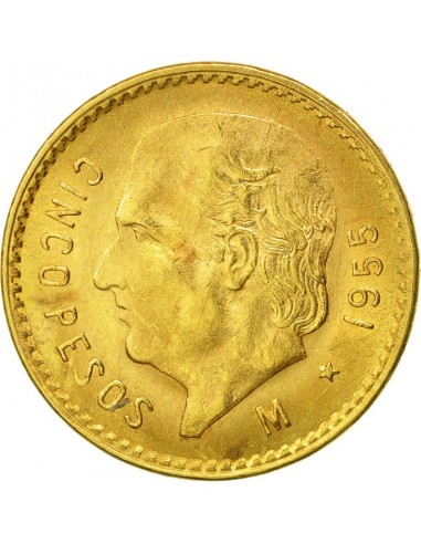 Moneda istorica din Aur - 5 pesos...