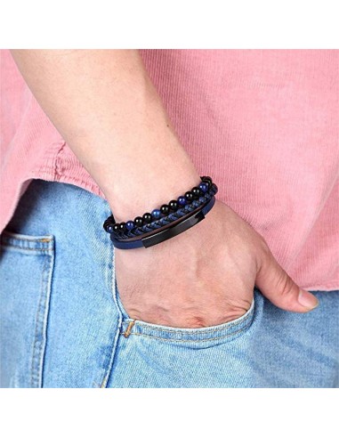 Bratara barbati pietre albastre