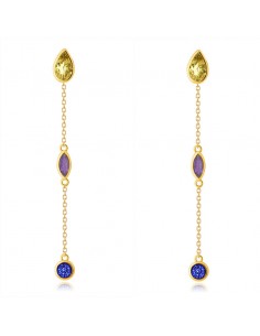 Cercei Aur 14K Lant Lacrima