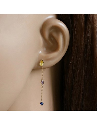 Cercei Aur 14K Lant Lacrima