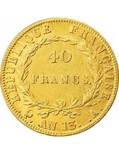 Moneda istorica din Aur - 40 franci...