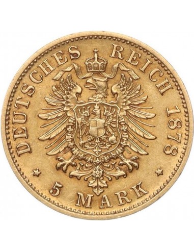 Moneda istorica din Aur -  5 marci...